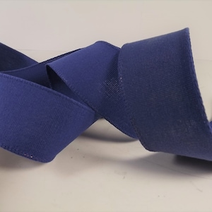Cinta francesa cableado algodón lona azul tejida 1-1/2 pulgadas de ancho x 4 yardas tamaño 9 Pon 360 hecho en Francia bodas artesanías Florales decoración navideña