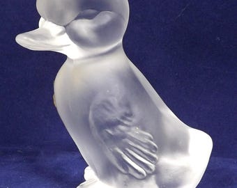 Fenton ガラス アヒル フィギュリン ハンドペイント フェントン グラス ハンドペイント ガラス アヒルの置物 ペーパー