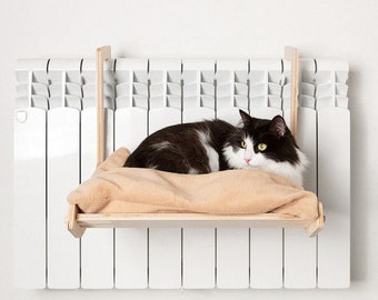 Hamaca colgante con batería para gatos, Cama colgante para gatos, Cama para gatos con radiador, Hamaca con radiador para mascotas, Percha con radiador para gatos, Cama con radiador para gatos