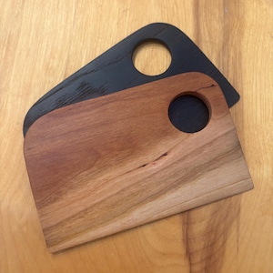 Handmade Cherry/Dark Walnut Bench Scraper: Pastry Dough Knife