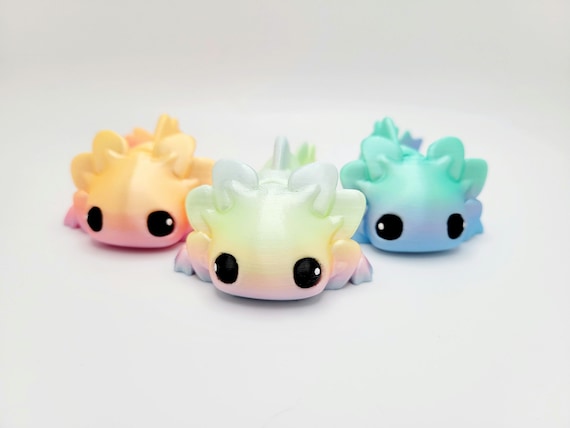 Baby Axolotl Fidget Flexi Toy Tadpole 3D Printed Gift Articulated Imaginative Play