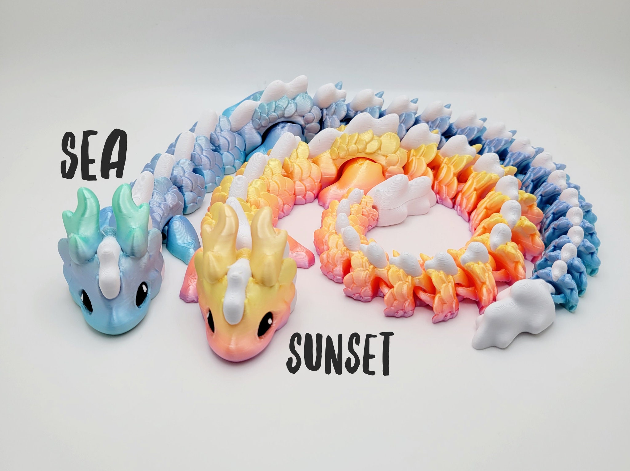 Kaida Cloud Dragon Flexi Fidget Toy: 3D Printed Articulated Desk