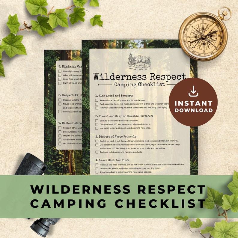 Redwoods Leave No Trace Checklist | Wilderness Respect | Camping ...