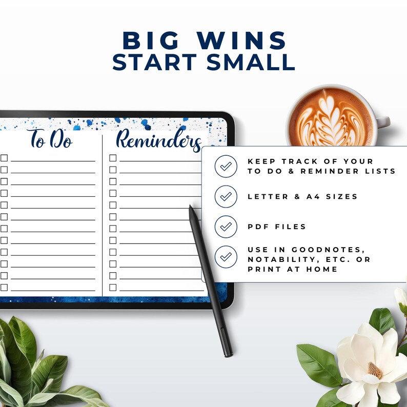 Royal Blue Simple to Do List Printable | Daily Task Tracker Checklist ...