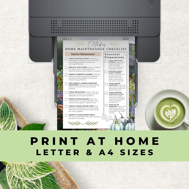 October Checklist Cottagecore Coquette October Home Maintenance Checklist Homeowner First ...