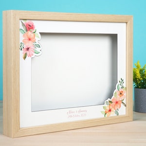Handcrafted Deep Shadow Box Frames celebrating Weddings - perfect for keepsakes