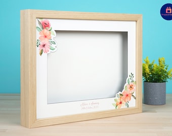 Handcrafted Wedding Shadow Box Frame: Keepsake Display