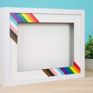 Handcrafted Deep Shadow Box Frames celebrating Pride and LGBTQ+ - perfect for keepsakes
