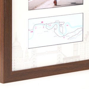 Deluxe London Marathon 2021-2024 Commemorative Display Frame for medal & photo. Showcase your achievement and see both sides of the medal image 3
