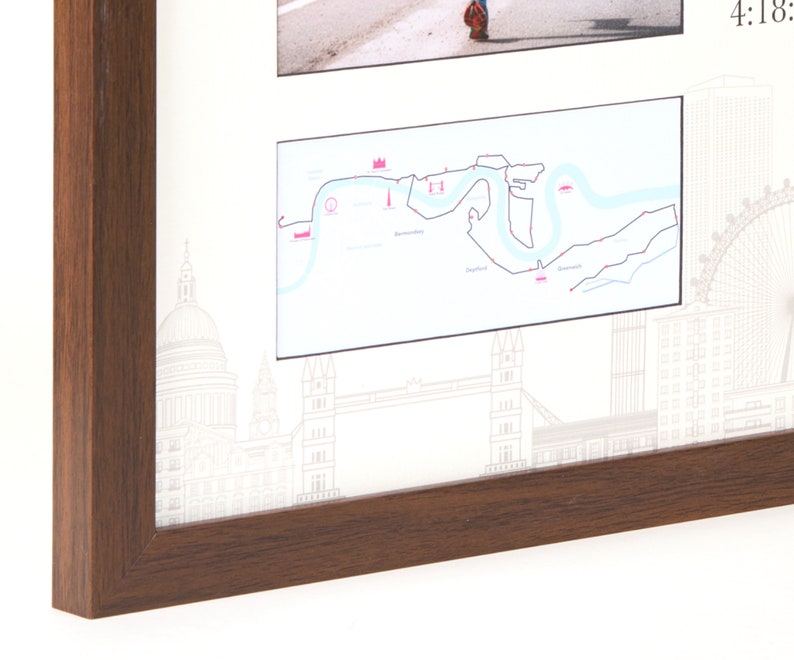 Deluxe London Marathon 2021-2024 Commemorative Display Frame for medal & photo. Showcase your achievement and see both sides of the medal image 3