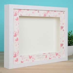 Handcrafted Deep Shadow Box Frames celebrating Wedding + - perfect for keepsakes
