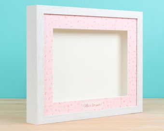 Handcrafted Shadow Box Frame: Solid Wood Keepsake Display