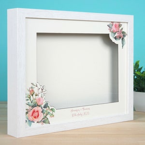 Handcrafted Deep Shadow Box Frames celebrating Wedding + - perfect for keepsakes