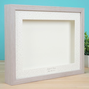 Handcrafted Deep Shadow Box Frames celebrating Wedding + - perfect for keepsakes