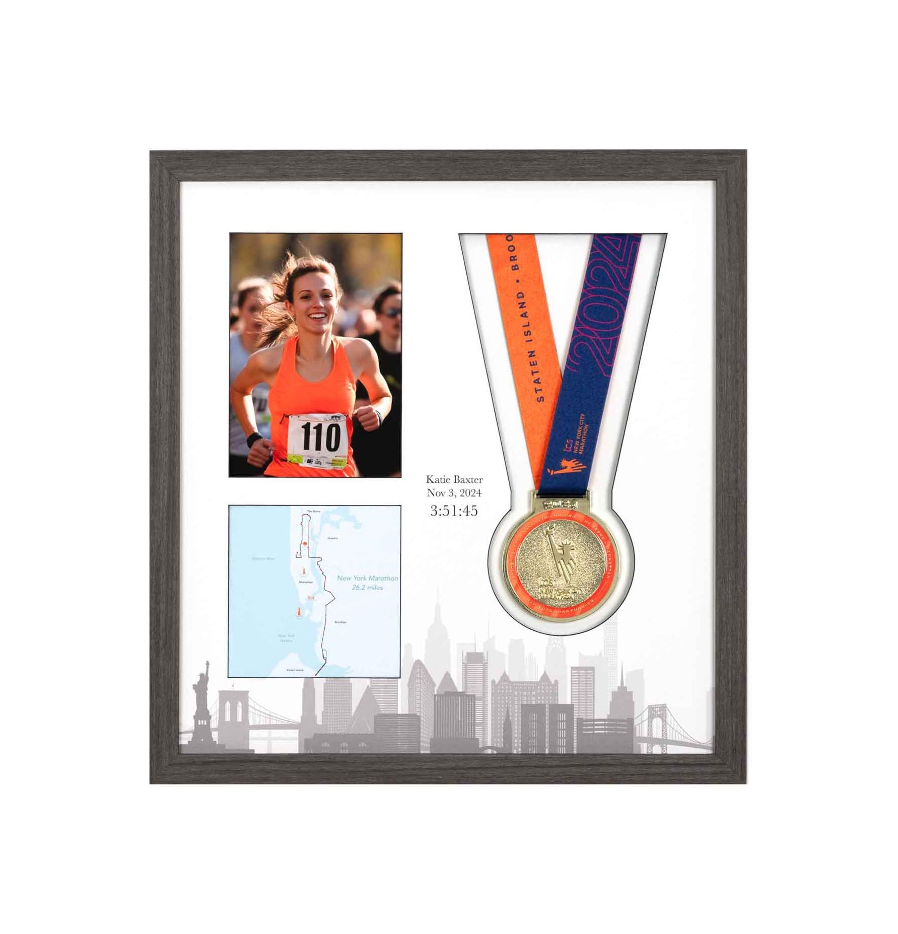 Médaille Officielle Marathon De New York – édition Spéciale, Acier Doré