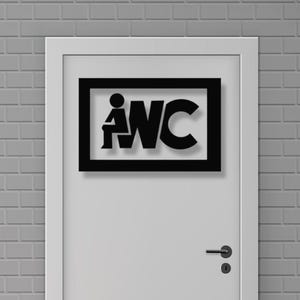 Letreros de baño, diseños de arte mural metálico, letreros para puertas de baños, letreros para puertas de baños, letreros para WC, decoración de paredes de baños, decoración de puertas de baños