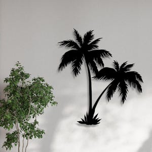 Metal Palm Tree Wall Art: Coastal Beach House Decor