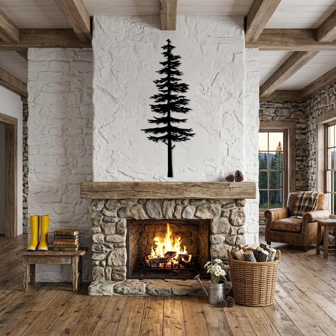 Pine Tree Forest Metal Wall Art: Rustic Pine Forest Wall Sculpture - Etsy