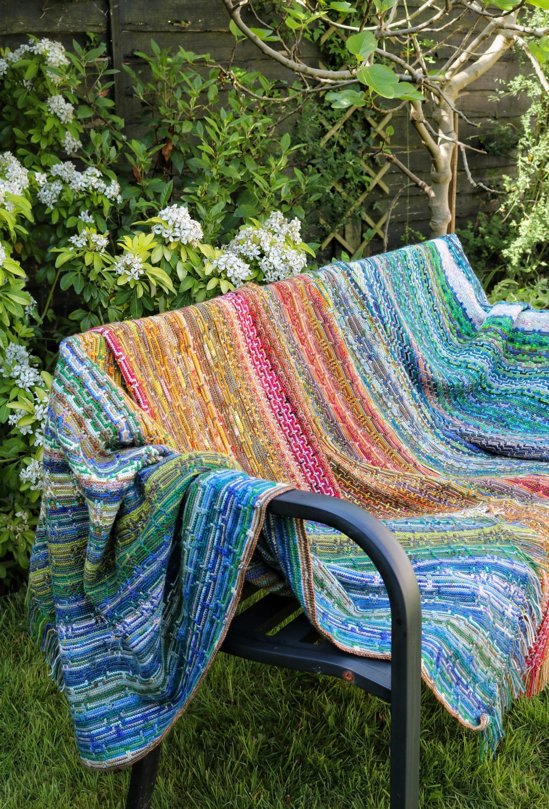 A Ginger Mess: Crocheted Blanket with Variegated Yarn