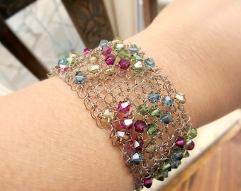 Kristall & Draht Armband - Strickanleitung PDF