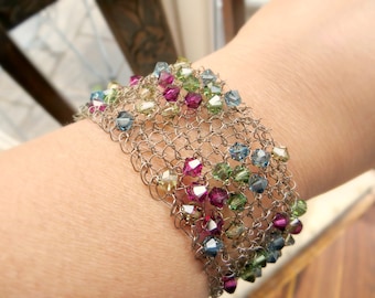 Crystal & Wire Bracelet - Knitting Pattern PDF