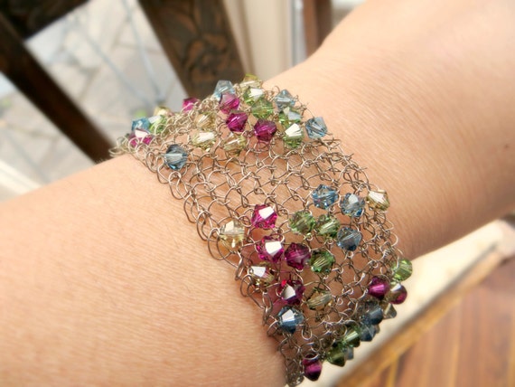 Crystal Wire Bracelet Knitting Pattern PDF Etsy Australia