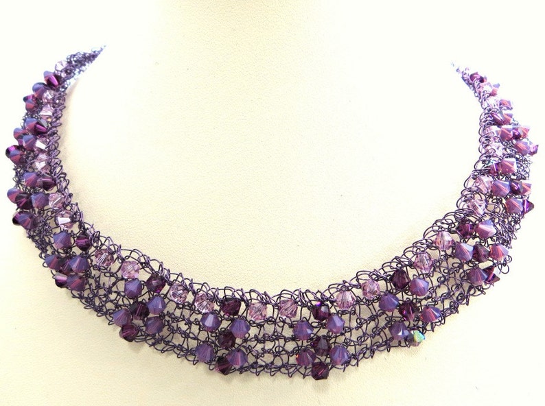 Crystal & Wire Necklace Knitting Pattern PDF image 4