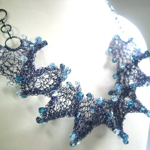 Crystal & Wire Spiral Necklace Knitting Pattern PDF image 3