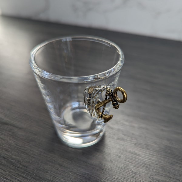 Drinking Glasses with Embedded Anchor, Beer Glass, Cocktail Glass, Drinkware, Whiskey Glass, Shot Glass