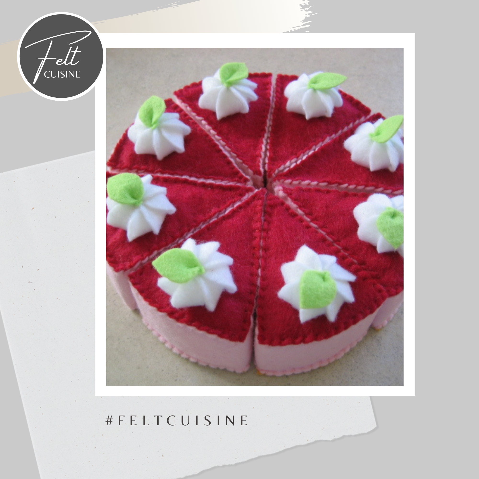 Felt Cakes Step by Step Patterns from Felt Etsy