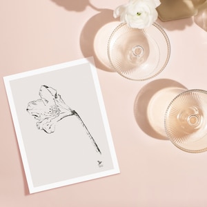 AZALEE Kunstdruck - Wildblumen Zeichnung - Minimalistische Blumen Illustration - Easy Mix und Match Galerie Wand Bauernhaus Druck - Bücherregal Dekor
