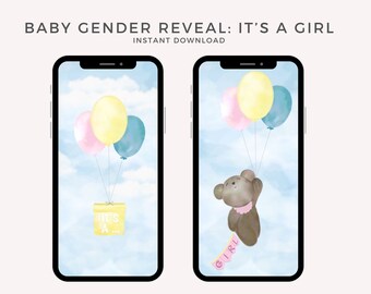 It's a Girl - Baby Gender Reveal Animated Card for Mobile Phone| Digital| Greeting E-Card Video