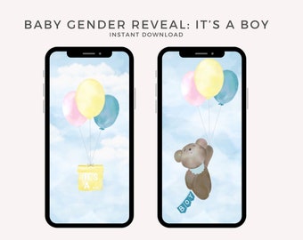 It's a Boy - Baby Gender Reveal Animated Card for Mobile Phone| Digital| Greeting E-Card Video