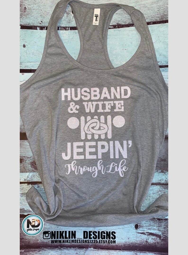 Womans jeep racerback tank top jeep girl tank top jeep tank husband and wife jeep top jeep top fitness tank top gym tank top