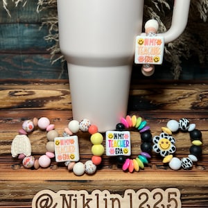 Stanley Cup Charm for Women, Fun Gifts for Women, Stanley Cup Accessories, Tumbler Handle Cup Charms, Silicone Bead Bag Tag, Gifts for her