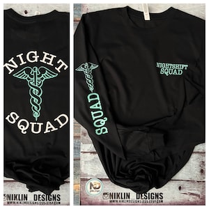 Unisex Long Sleeve nurse T-shirt | nurse T-shirt | Nurse Clothing | night shift nurse top | Nurse Shirt | night shift nurse | night nurse