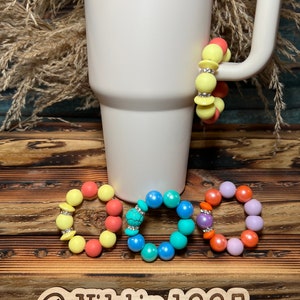 Stanley Cup Charm for Women, Fun Gifts for Women, Stanley Cup Accessories, Tumbler Handle Cup Charms, Silicone Bead Bag Tag, Gifts for her