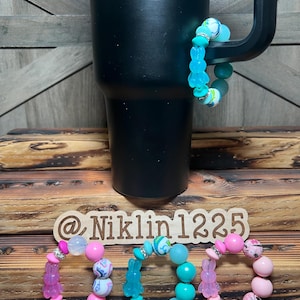 Stanley Cup Charm for Women, Fun Gifts for Women, Stanley Cup Accessories, Tumbler Handle Cup Charms, Silicone Bead Bag Tag, Gifts for her