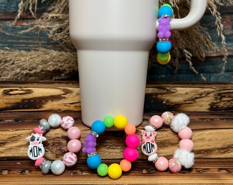 Stanley Cup Charm for Women, Fun Gifts for Women, Stanley Cup Accessories, Tumbler Handle Cup Charms, Silicone Bead Bag Tag, Gifts for her