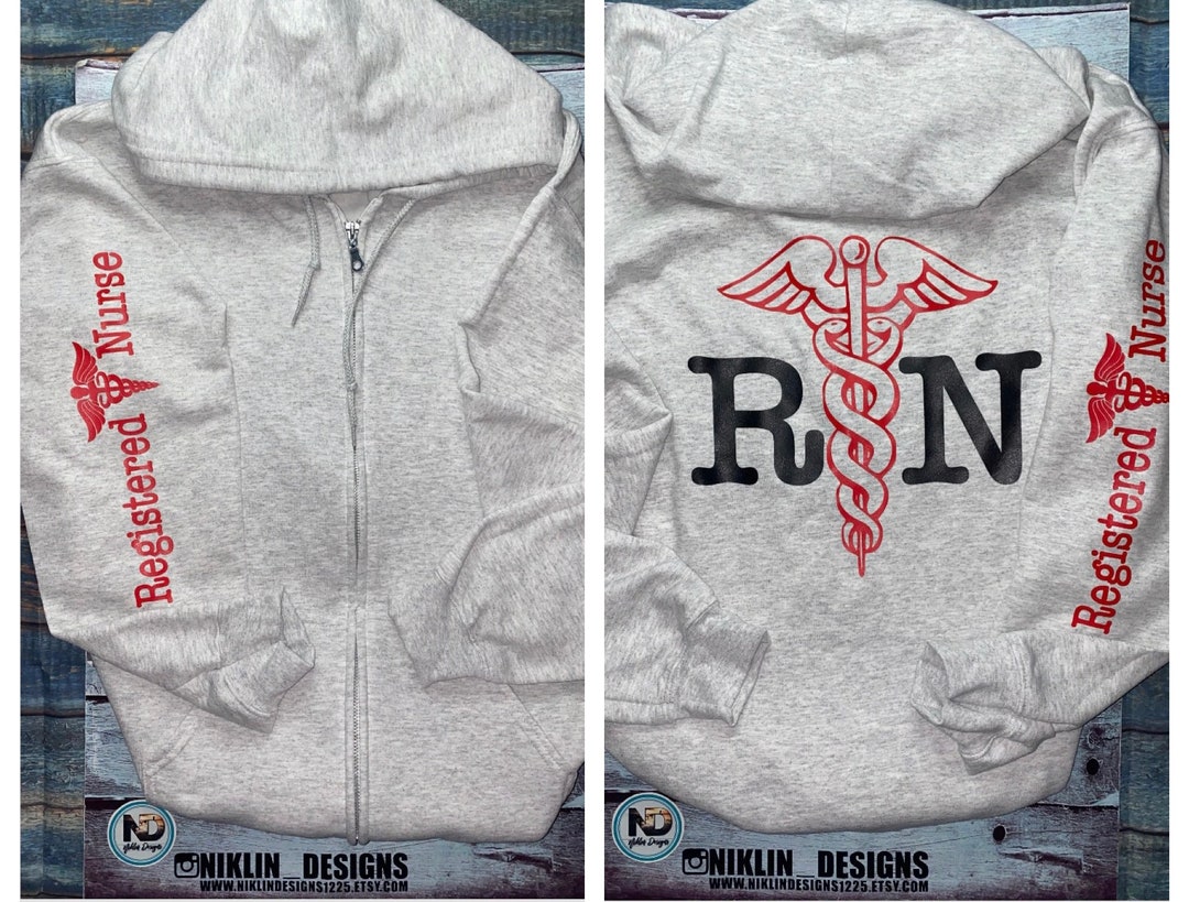 Unisex Long Sleeve Zip up Nurse Hoodie Nurse Hoodie Zip up Hoodie Nurse Zip up Nurse Shirt Nurse