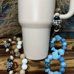 Stanley Cup Charm for Women, Fun Gifts for Women, Stanley Cup Accessories, Tumbler Handle Cup Charms, Silicone Bead Bag Tag, Gifts for her image 2