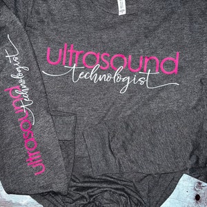 Unisex Long Sleeve nurse T-shirt | nurse T-shirt | Nurse Clothing | Ultrasound tech top | Ultrasound tech shirt | ultrasound