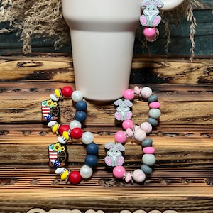 Stanley Cup Charm for Women, Fun Gifts for Women, Stanley Cup Accessories, Tumbler Handle Cup Charms, Silicone Bead Bag Tag, Gifts for her