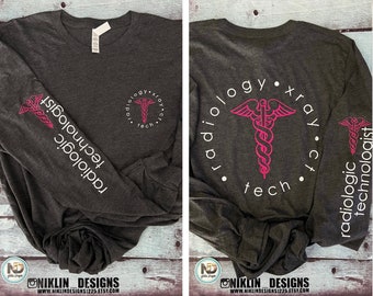 Unisex Long Sleeve Lightweight radiology T-shirt | radiology T-shirt | Xray tech Clothing |radiologist Top | Radiologist Shirt | X-ray tech