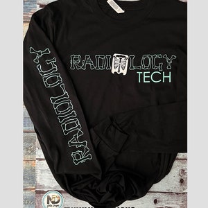 Unisex Long Sleeve Lightweight radiology T-shirt | radiology T-shirt | Xray tech Clothing |radiologist Top | Radiologist Shirt | X-ray tech