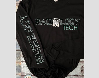 Unisex Long Sleeve Lightweight radiology T-shirt | radiology T-shirt | Xray tech Clothing |radiologist Top | Radiologist Shirt | X-ray tech