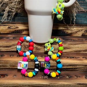 Stanley Cup Charm for Women, Fun Gifts for Women, Stanley Cup Accessories, Tumbler Handle Cup Charms, Silicone Bead Bag Tag, Gifts for her