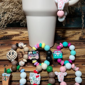 Stanley Cup Charm for Women, Fun Gifts for Women, Stanley Cup Accessories, Tumbler Handle Cup Charms, Silicone Bead Bag Tag, Gifts for her