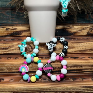Stanley Cup Charm for Women, Fun Gifts for Women, Stanley Cup Accessories, Tumbler Handle Cup Charms, Silicone Bead Bag Tag, Gifts for her