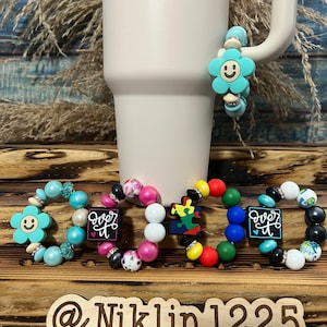 Stanley Cup Charm for Women, Fun Gifts for Women, Stanley Cup Accessories, Tumbler Handle Cup Charms, Silicone Bead Bag Tag, Gifts for her